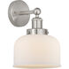 Bell 1 Light 6.5 inch Brushed Satin Nickel Sconce Wall Light