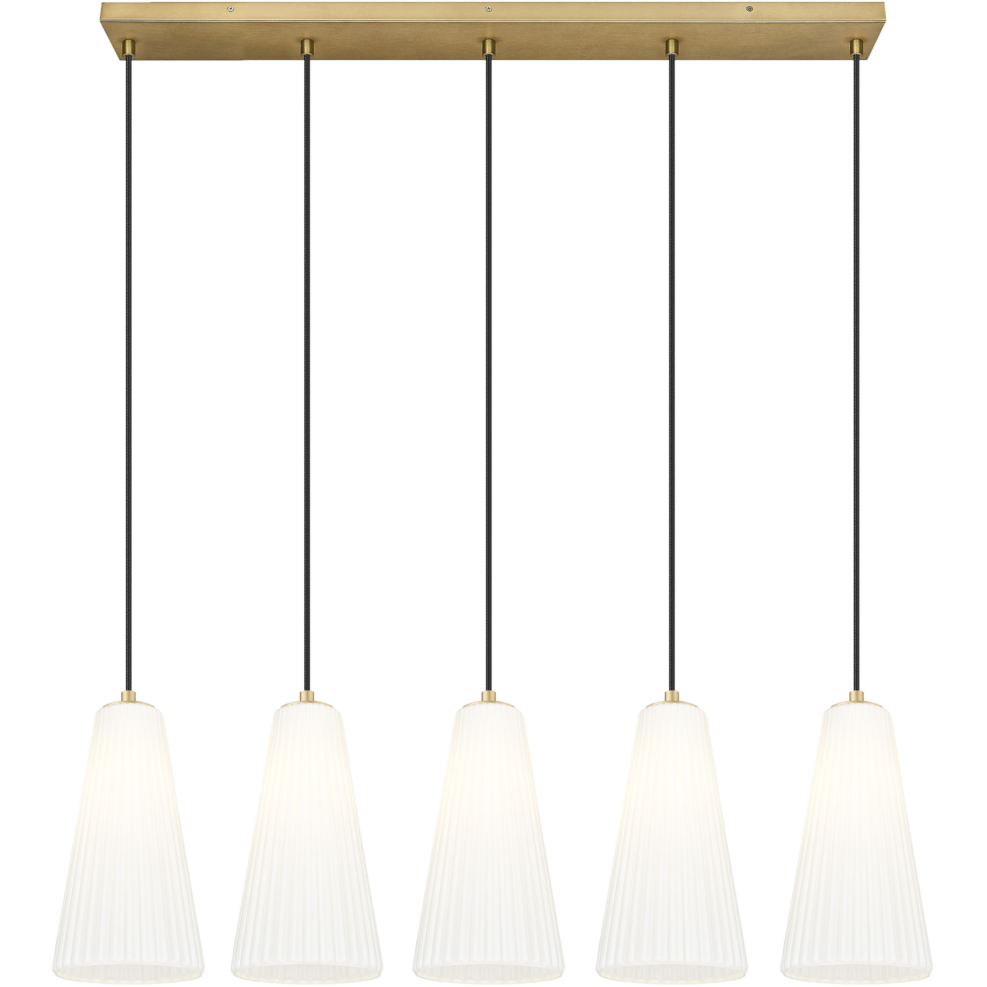 Farrell 5 Light 42 inch Modern Gold Linear Chandelier Ceiling Light