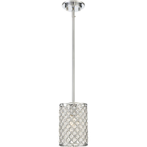 Glam 1 Light 6.25 inch Chrome Mini-Pendant Ceiling Light