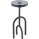 Grove 10.75 inch Black Nickel and Clear Drinks Table
