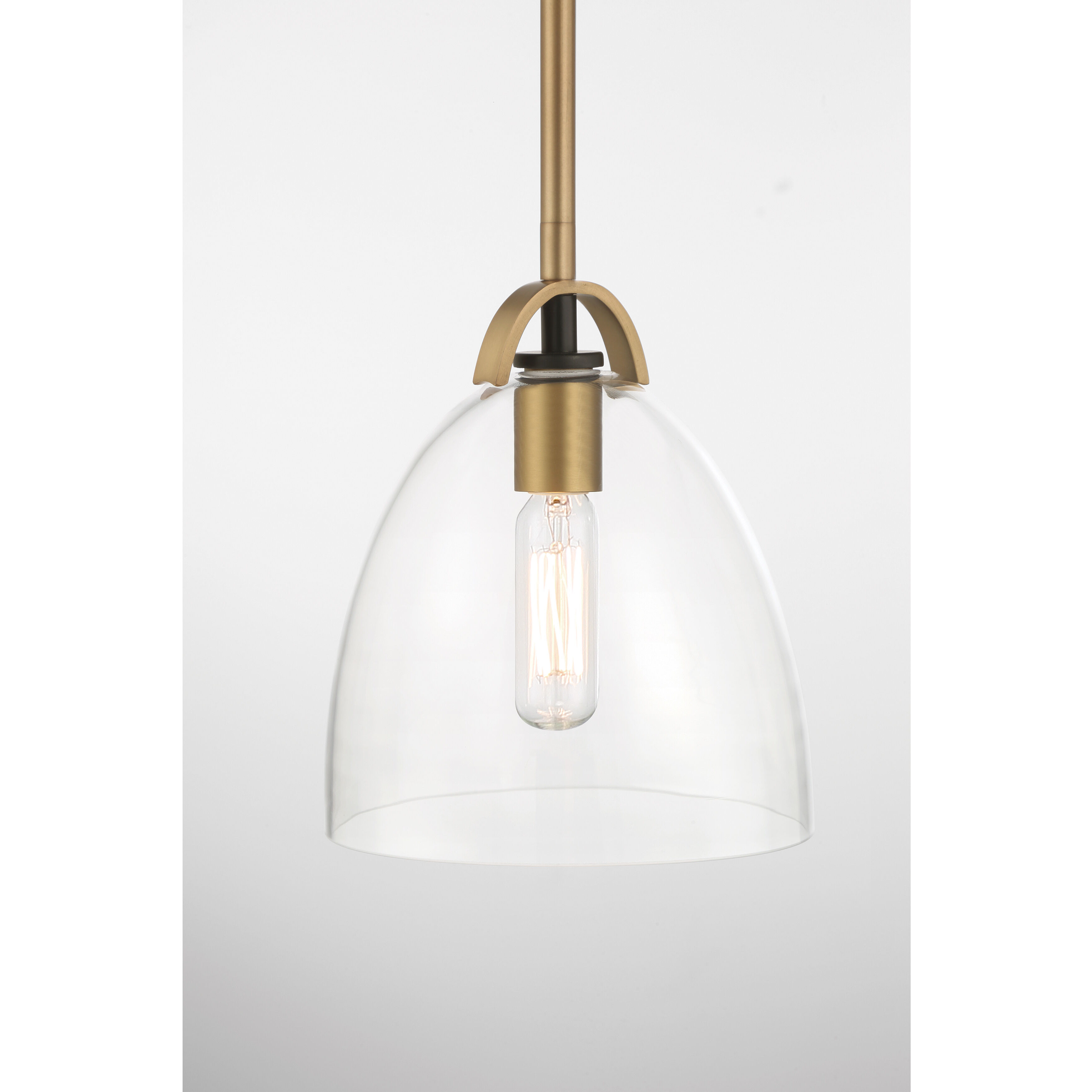 Sommersby 1 Light 7 inch Legacy Brass and Matte Coal Pendant Ceiling Light