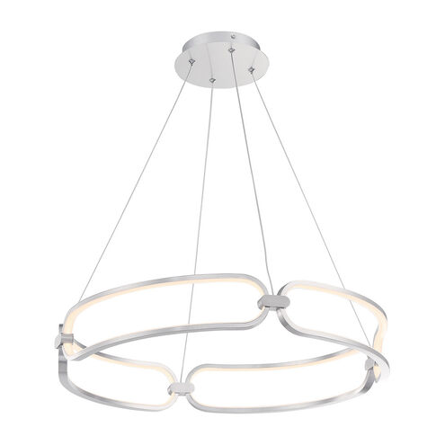 Charmed LED 24 inch Brushed Nickel Pendant Ceiling Light in 24in, dweLED