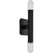 Pharos 2 Light 24 inch Black Outdoor Wall Sconce