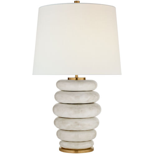 Kelly Wearstler Phoebe 29.25 inch 2.00 watt Antiqued White Ceramic Cordless Stacked Table Lamp Portable Light