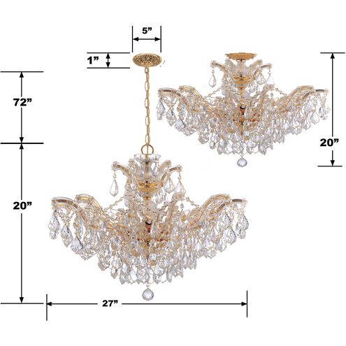 Maria Theresa 6 Light 27 inch Gold Chandelier Ceiling Light in Clear Hand Cut