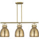 Newton Bell 3 Light 42 inch Brushed Brass Island Light Ceiling Light