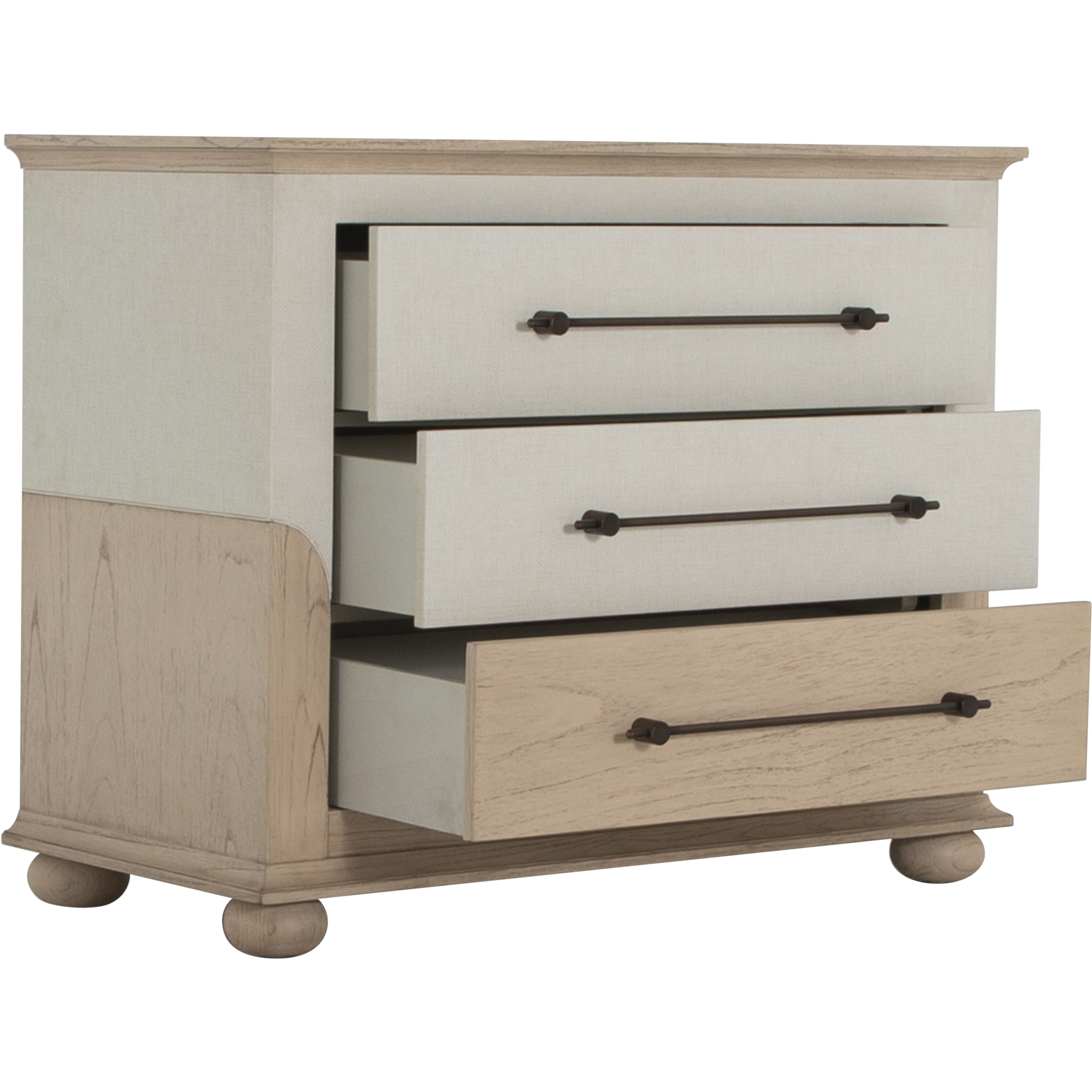 Crestine Antique Bronze / White Raffia Chest