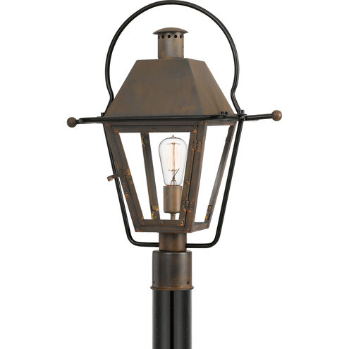 Rue De Royal 1 Light 23 inch Industrial Bronze Outdoor Post Lantern