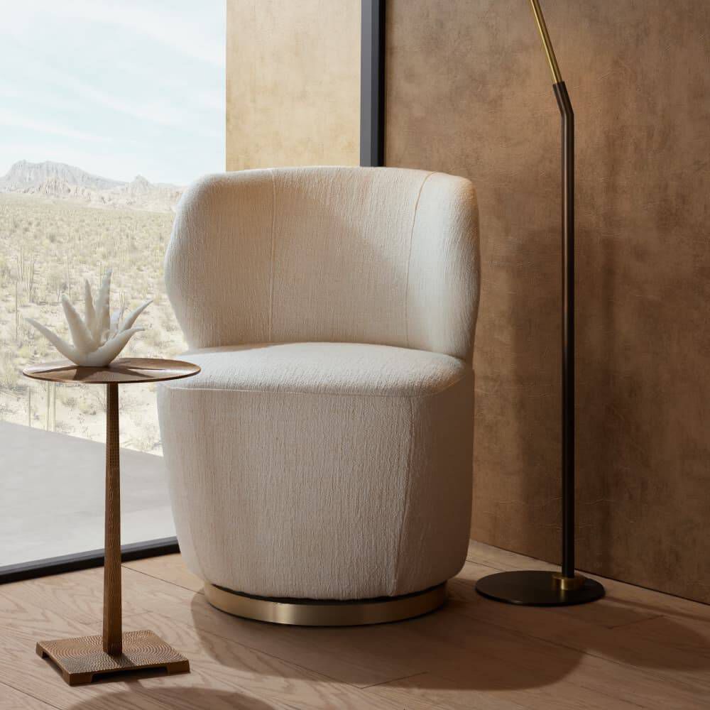 Poppy Cloud Swivel Chair