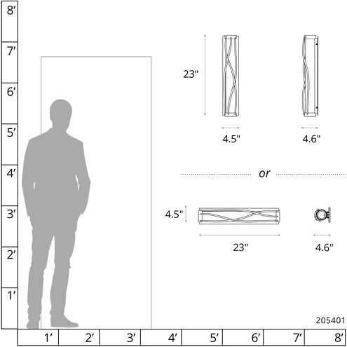 Twine 4 Light 4.5 inch Bronze Sconce Wall Light