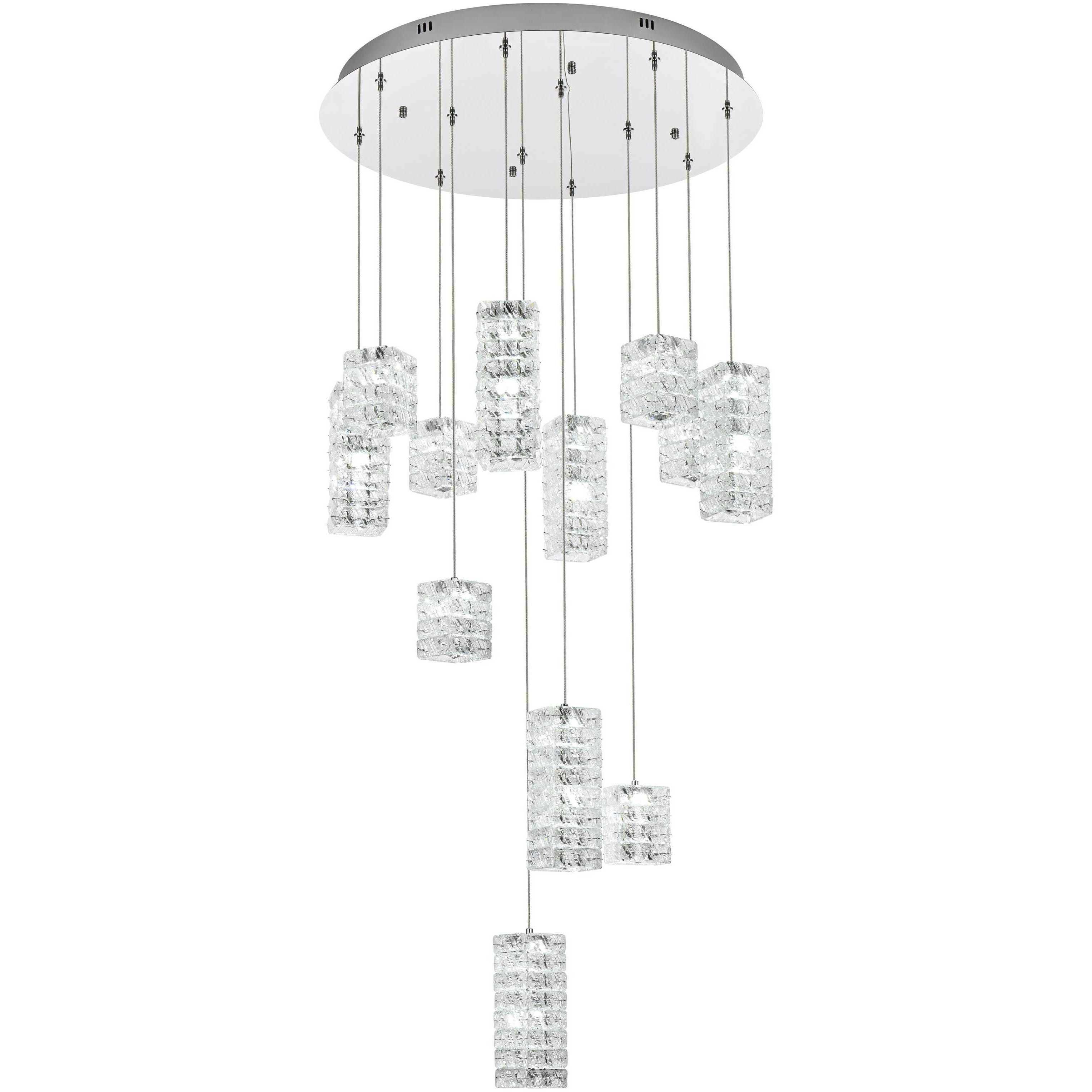 Aston 12 Light 28 inch Chrome Pendant Ceiling Light