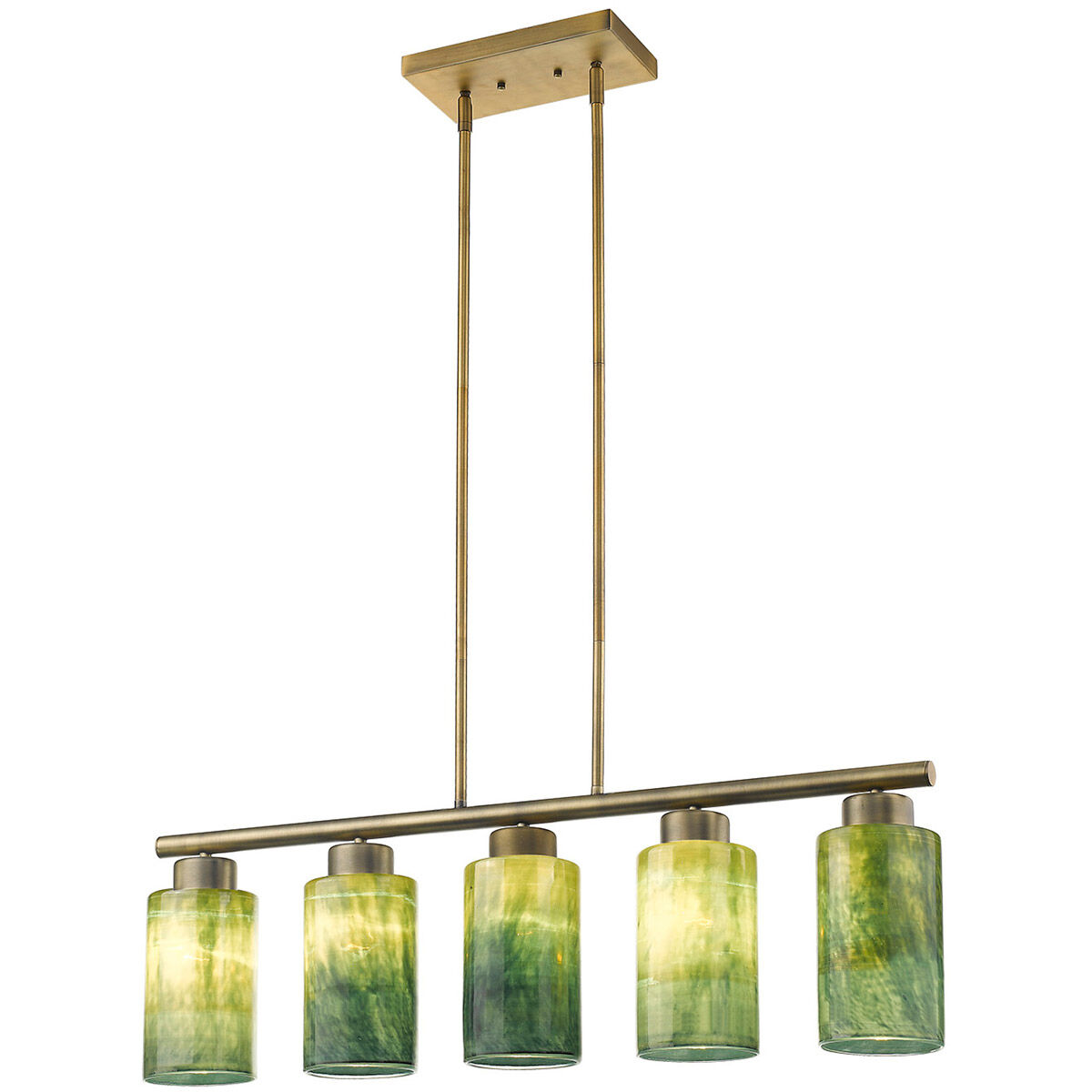 Monet 5 Light 5 inch Brass Pendant Ceiling Light