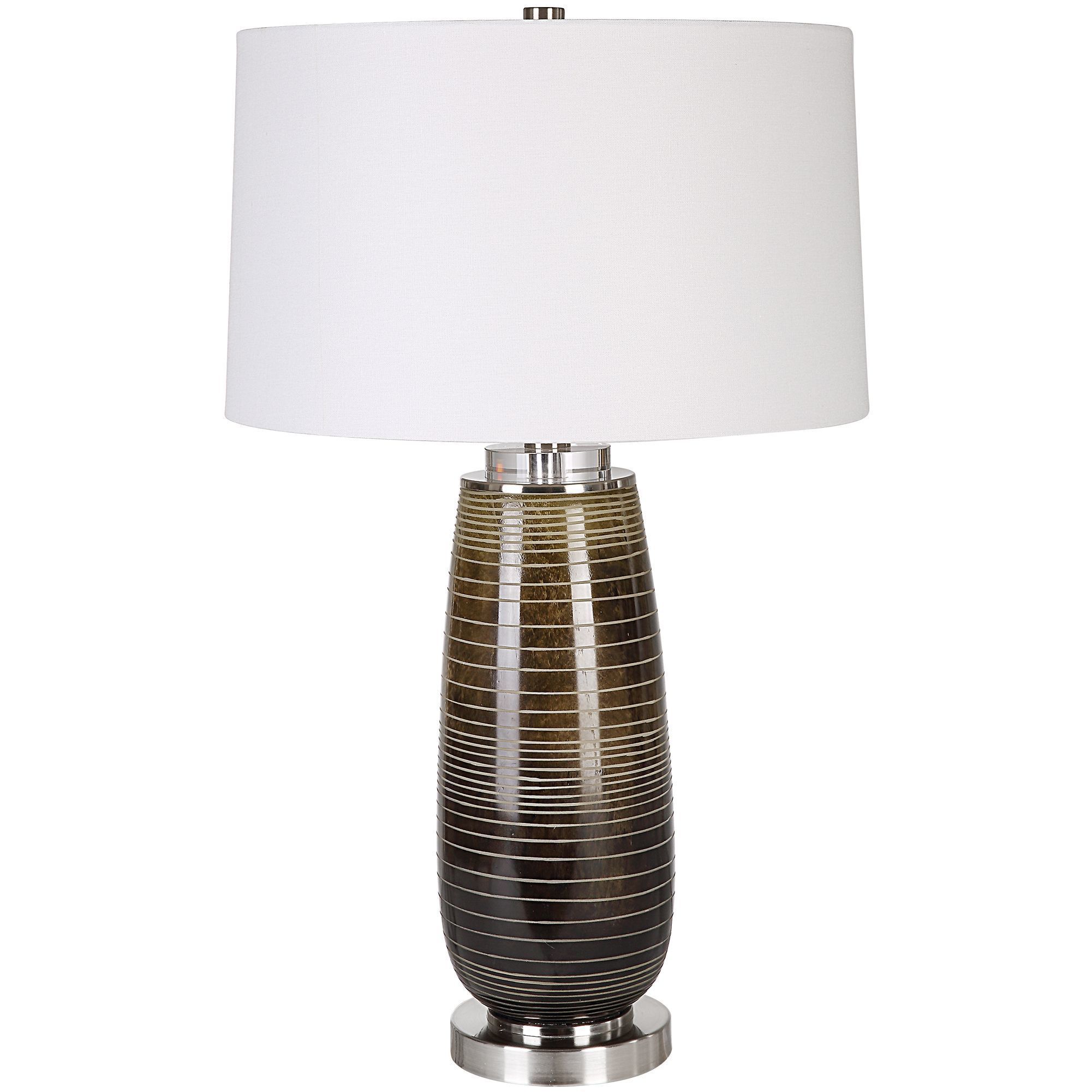 Alamance 28 inch 150.00 watt Light to Dark Rustic Bronze and Brushed Nickel Table Lamp Portable Light