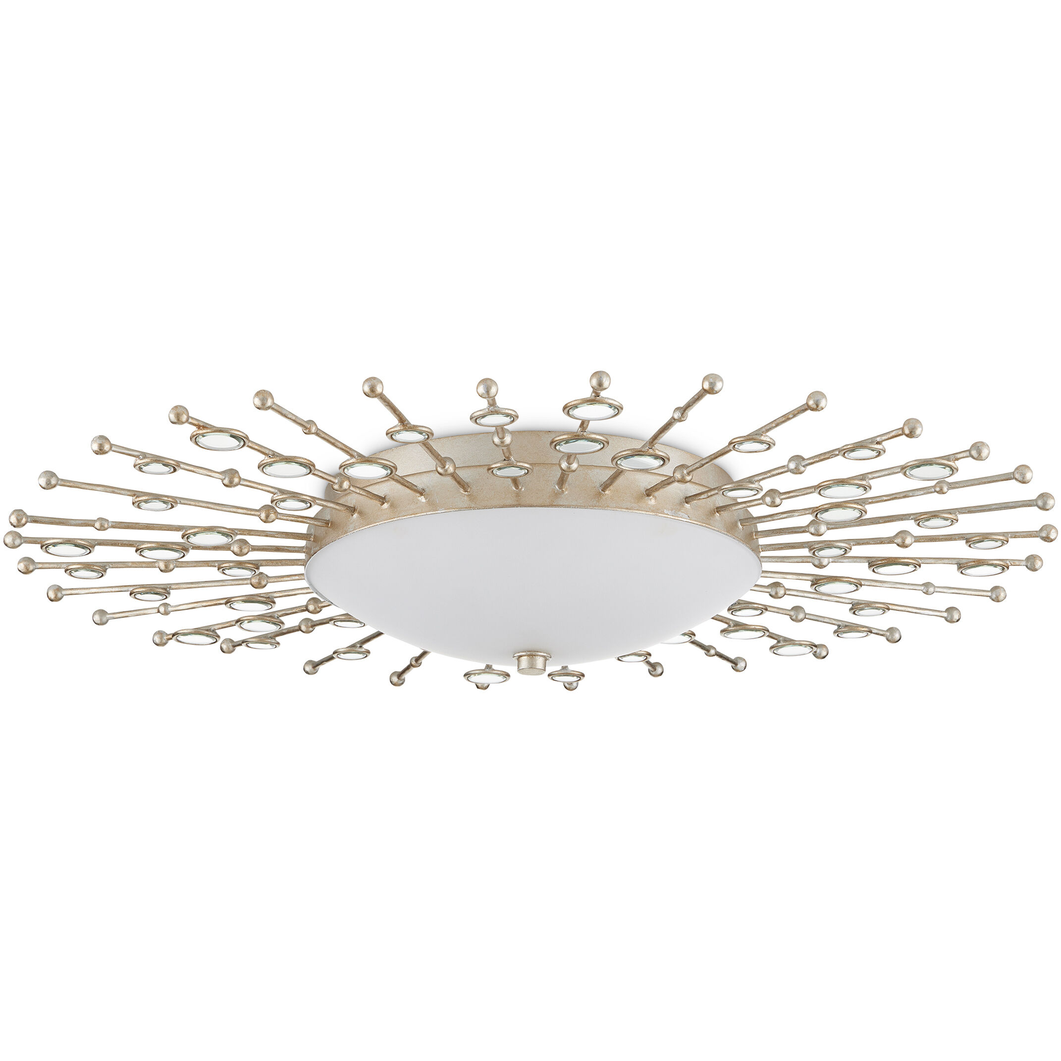 Planisphere 1 Light 28 inch Silver Leaf Flush Mount Ceiling Light