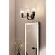 Gioe 3 Light 24.25 inch Black Vanity Light Wall Light