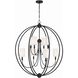 Sylvan 8 Light 40 inch Black Forged Chandelier Ceiling Light
