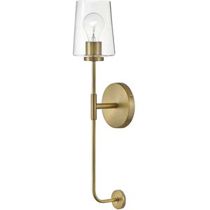 Kline LED 5 inch Lacquered Brass Sconce Wall Light