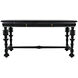Portuguese 60 X 28 inch Hand Rubbed Black Desk, Small