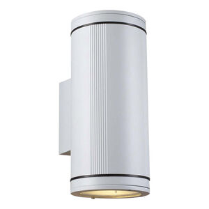 Meridian 2 Light 13.5 inch White Outdoor Wall Light, Up and Down Light