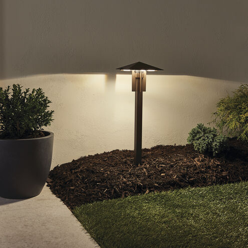 Forged 12 2.00 watt Textured Architectural Bronze Landscape 12V LED Path/Spread in 2700K