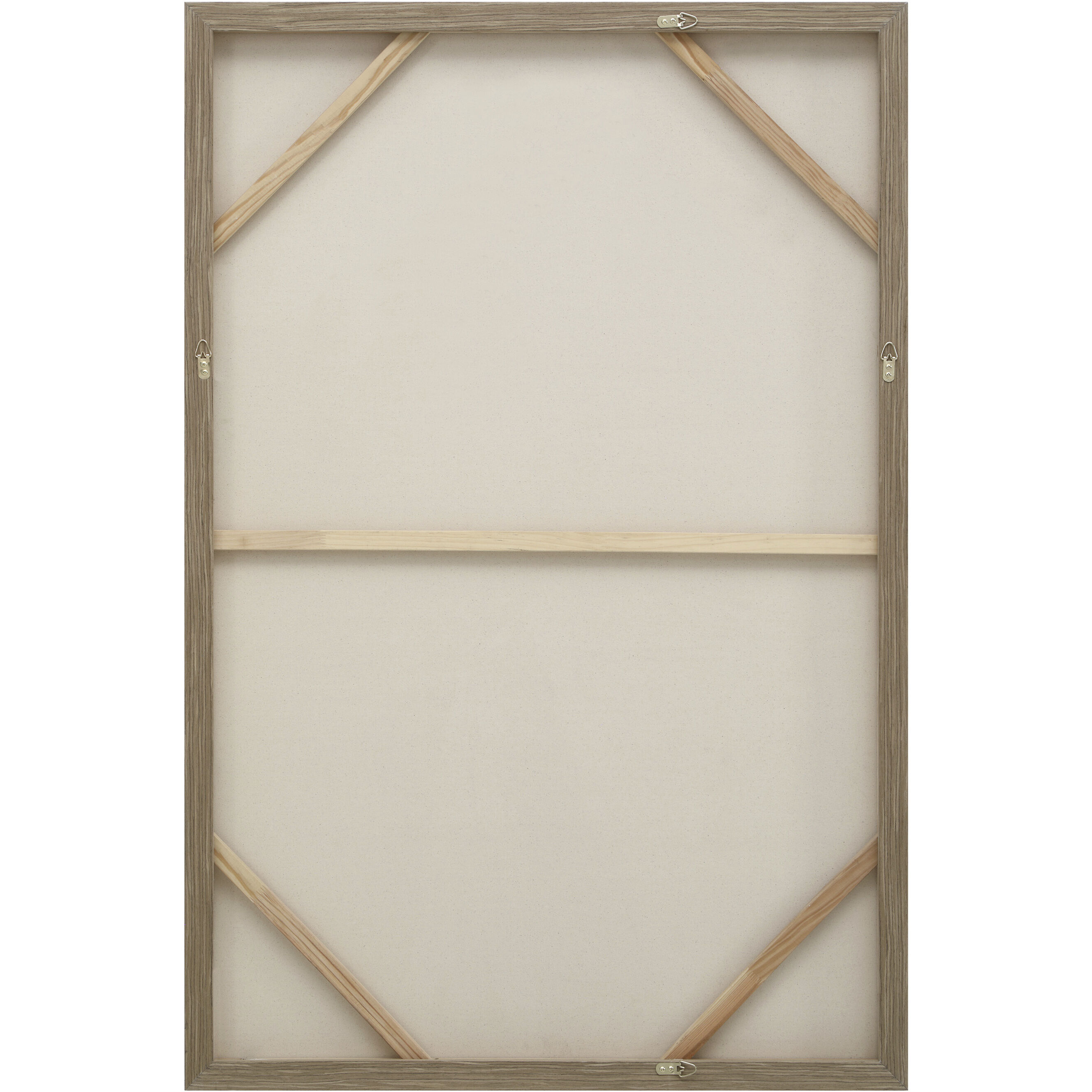 Pascal Multicolor and Medium Walnut Canvas Art