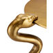 Serpent 18 inch Antique Brass Accent Table