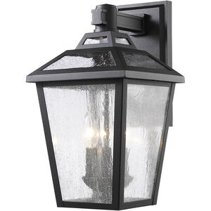 Bayland 3 Light 16.63 inch Black Outdoor Wall Light in 7.4
