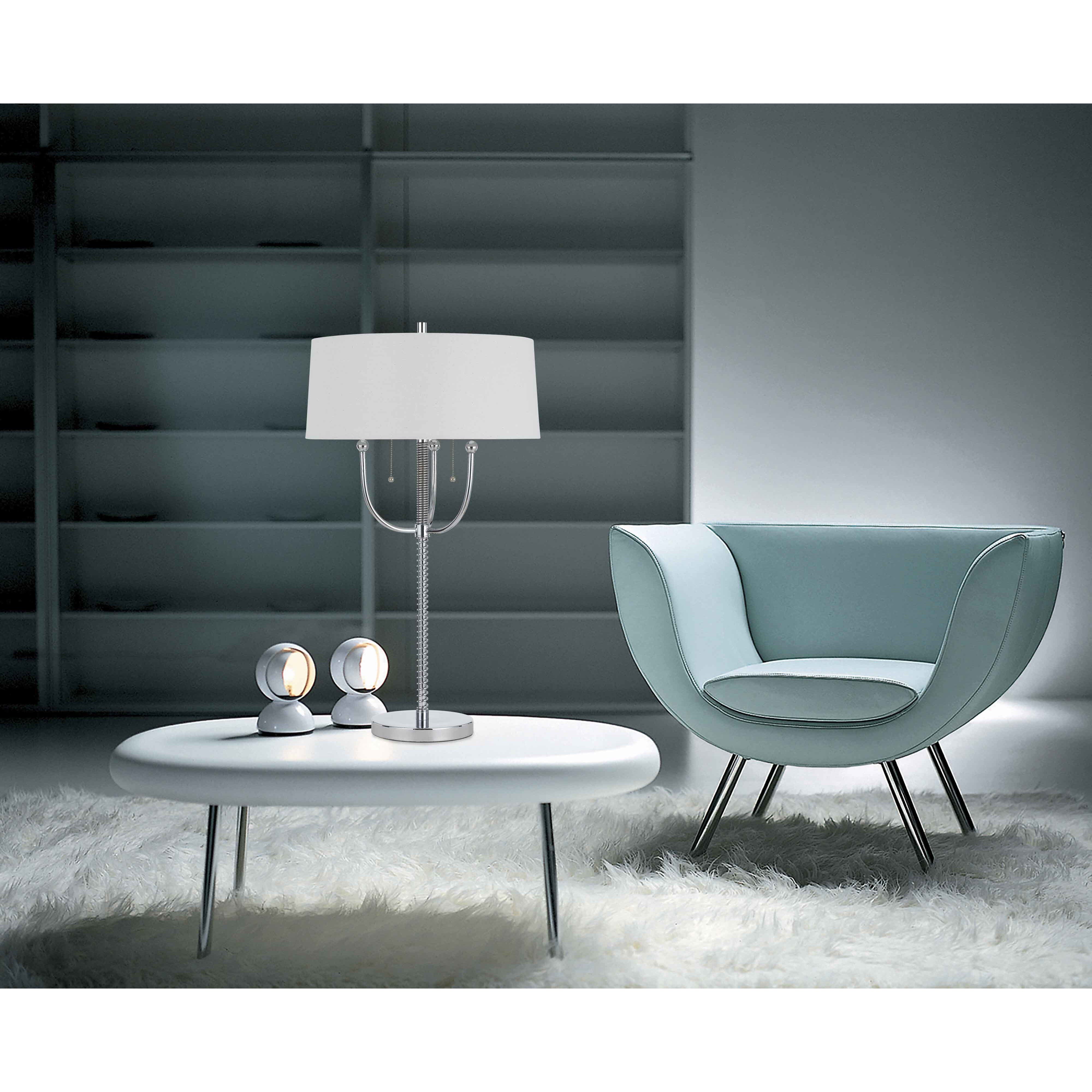 Lesina 31 inch 60 watt Chrome Table Lamp Portable Light