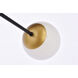 Briggs 6 Light 36 inch Black and Brass Pendant Ceiling Light