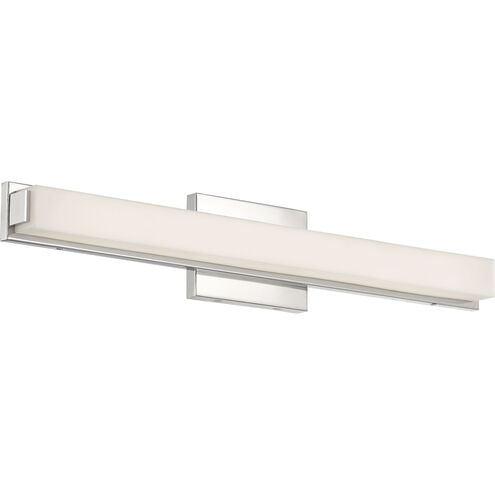 Slick LED 25 inch Polished Nickel Vanity Light Wall Light