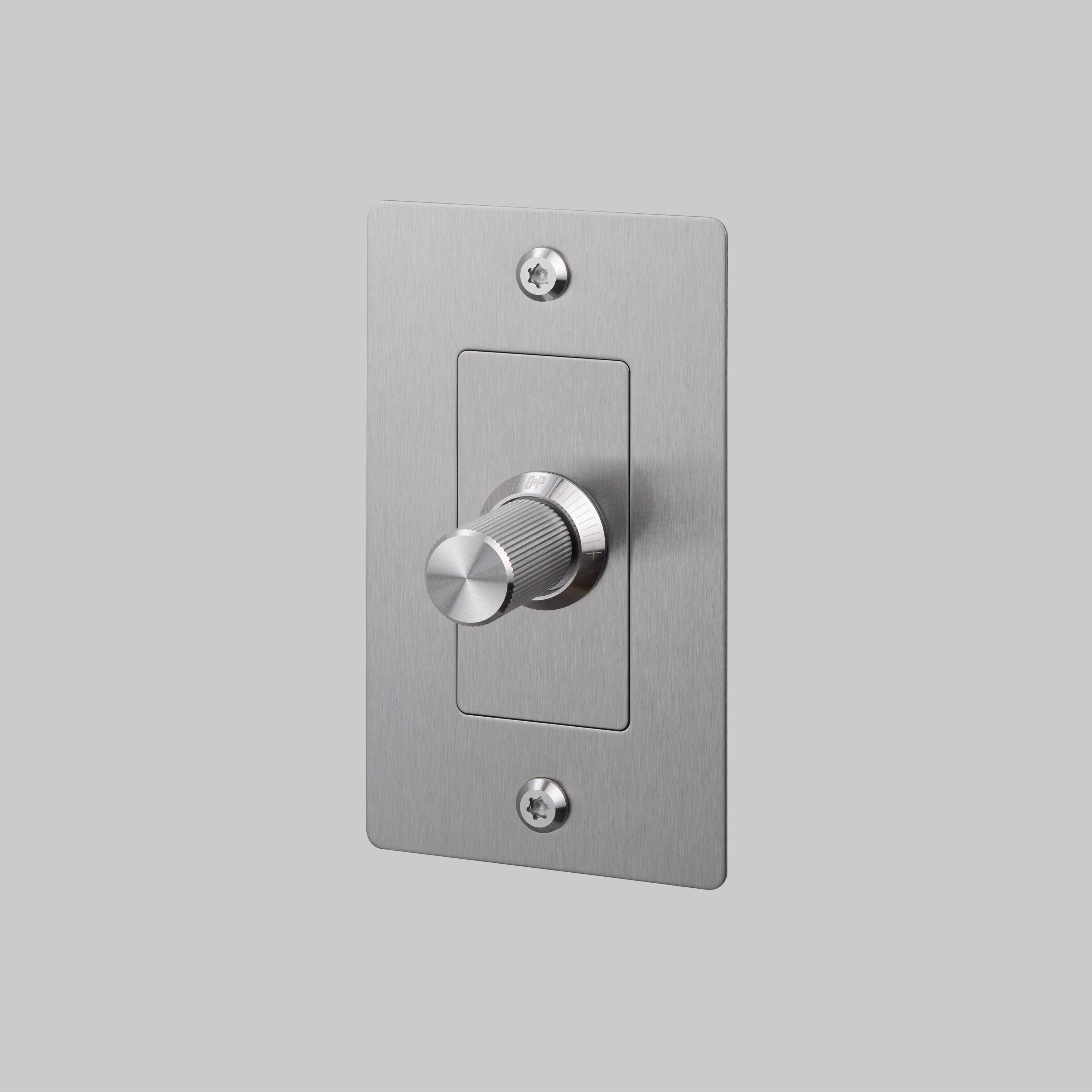 1G 100-120 Steel Dimmer Switch, LED