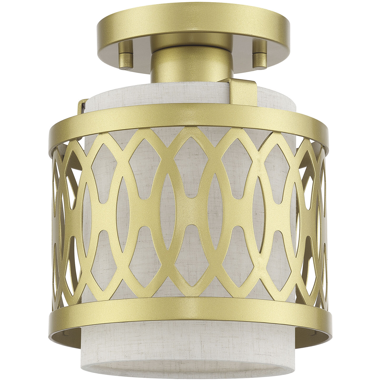 Vistaview 1 Light 7.25 inch Soft Gold Semi-Flush Ceiling Light