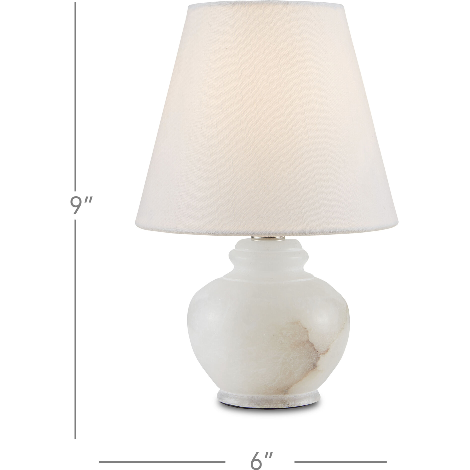 Piccolo 9 inch 60 watt Natural/Alabaster Mini Table Lamp Portable Light