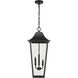 Gannon 3 Light 12 inch Black Outdoor Chain Mount Ceiling Fixture in G9