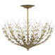 Magnum Opus 4 Light 22.5 inch Brass Semi-Flush Mount Ceiling Light