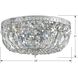 Waltham 3 Light 12 inch Polished Chrome Flush Ceiling Light in Clear Hand Cut