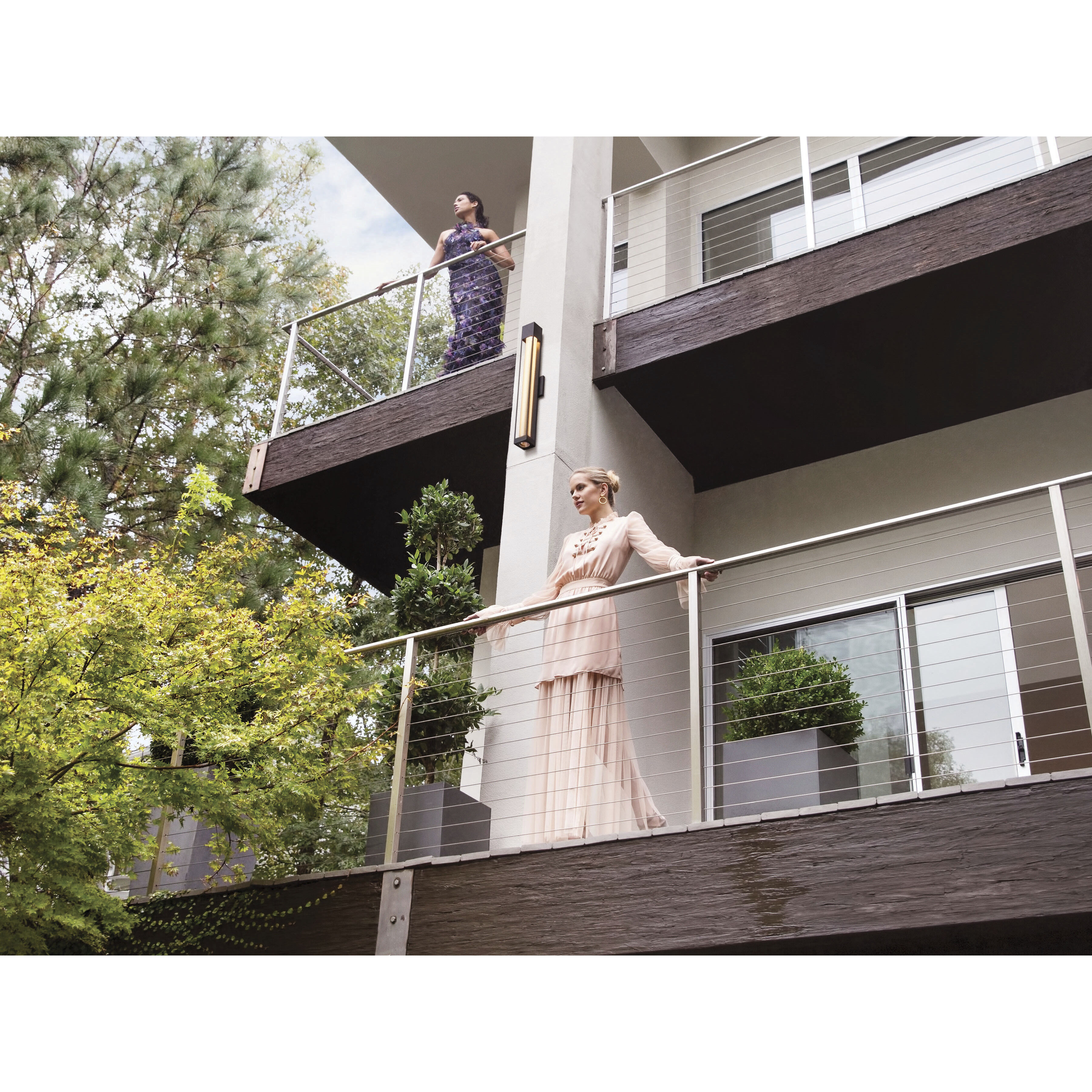 Vapor Outdoor Wall Mount Lantern in Bronze, Large