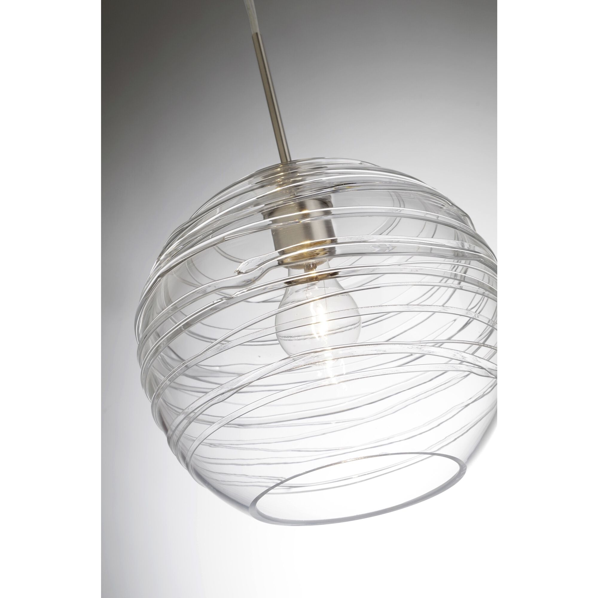 Wave 10 1 Light Black Cord Pendant Ceiling Light