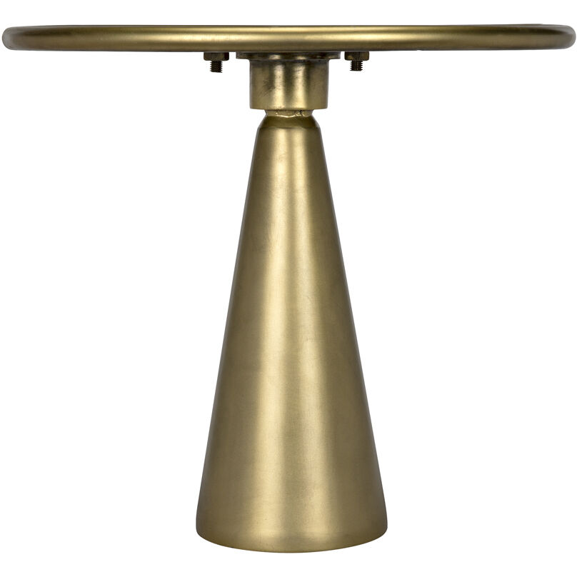 Hiro 17 X 17 inch Antique Brass Side Table, Short