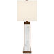 Catriona 28 inch 150.00 watt White Marble/Antique Brass Table Lamp Portable Light