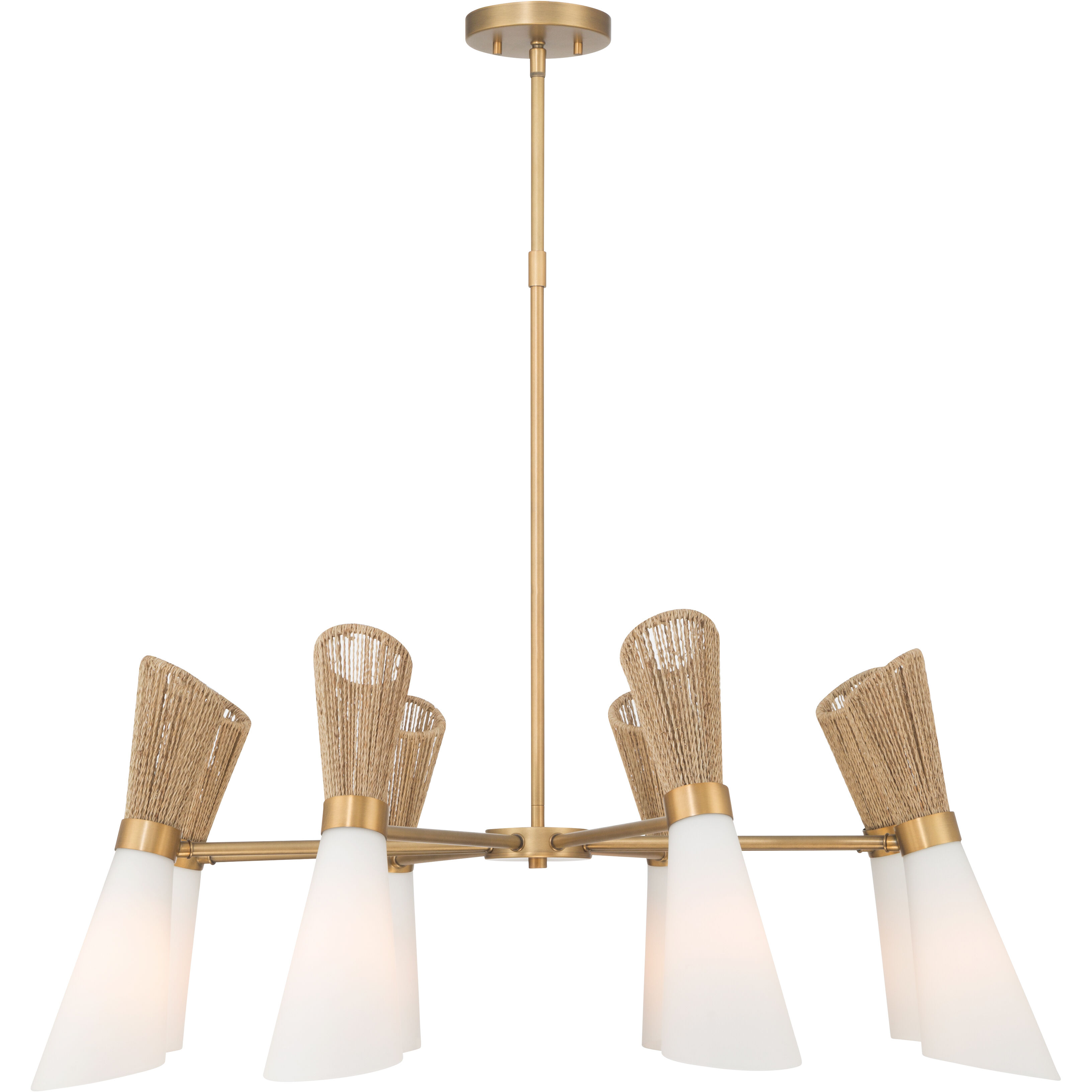 Vantrel 8 Light 36 inch Legacy Brass Chandelier Ceiling Light