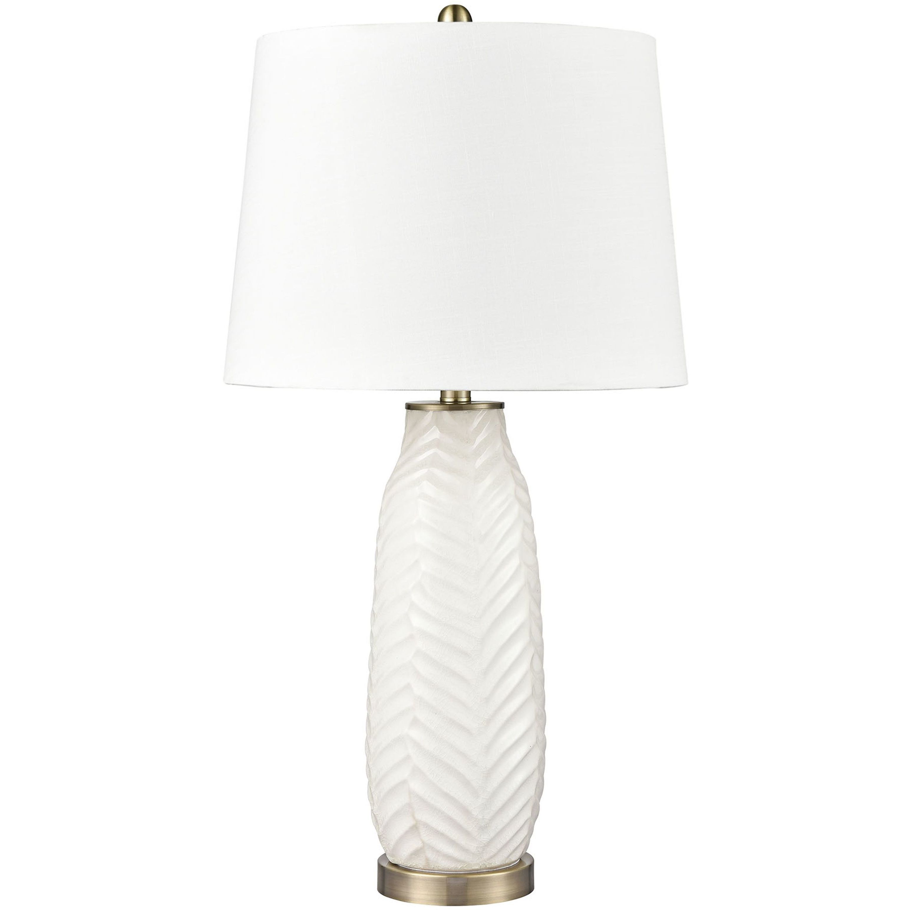 Bynum 29 inch 150 watt White with Brushed Steel Table Lamp Portable Light, Set of 2