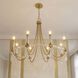 Mayfair 8 Light 30 inch Warm Brass with Chrome Accents Chandelier Ceiling Light