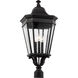 Cotswold Lane 3 Light 27.5 inch Black Outdoor Post Lantern, Large