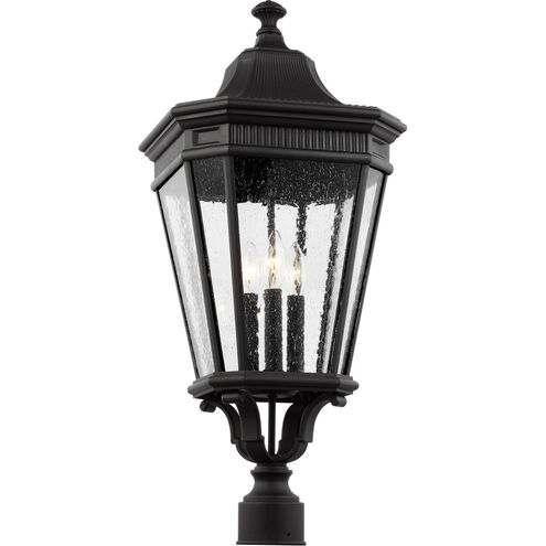 Cotswold Lane 3 Light 27.5 inch Black Outdoor Post Lantern, Large