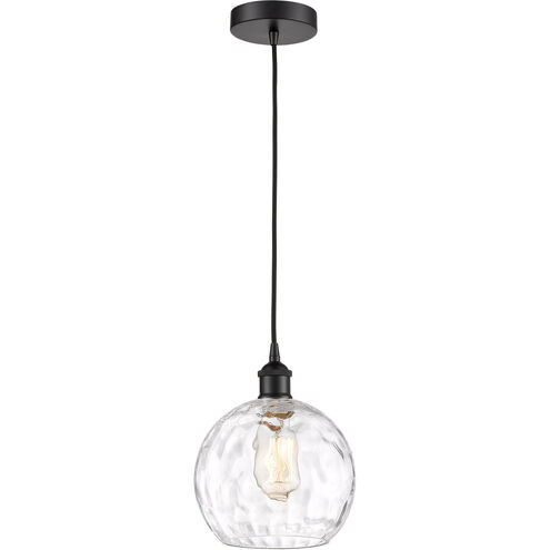 Edison Athens Water Glass 1 Light 8 inch Matte Black Mini Pendant Ceiling Light