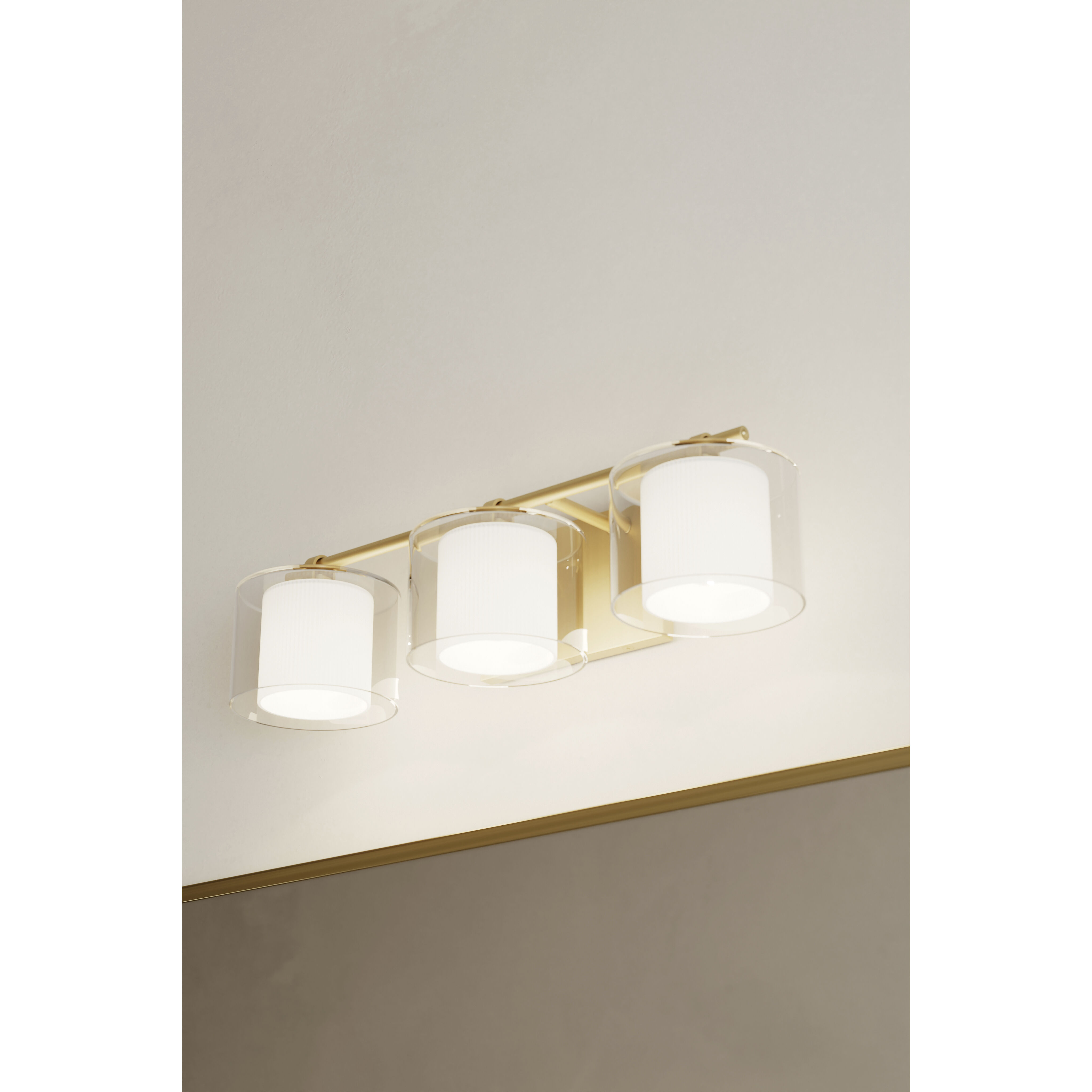 Seville 3 Light 22.75 inch Legacy Brass Vanity Wall Light