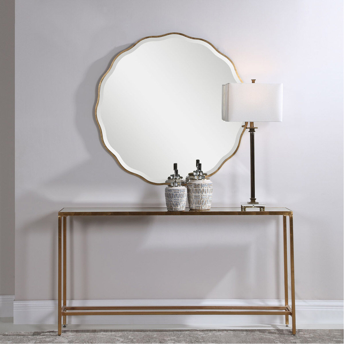 Aneta 42 X 42 inch Gold Wall Mirror