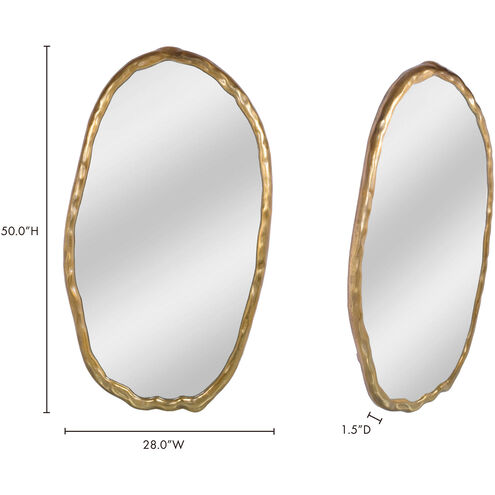 Foundry 50 X 28 inch Gold Mirror, Oval