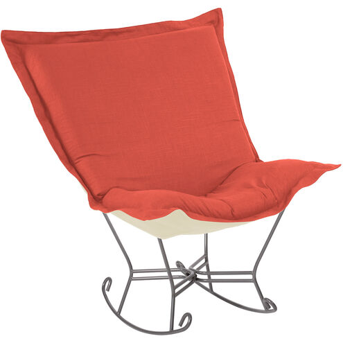 Puff Titanium Frame with Linen Slub Poppy Scroll Rocker with Cover